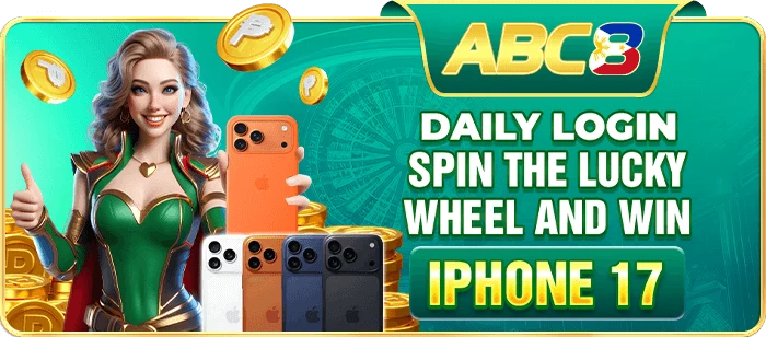 ABC8 daily login lucky wheel — cash prizes and iPhone 17 grand prize